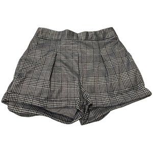 SOHO Brand Plaid Stretch Shorts High-Rise Polyester Blend Women's Size 2